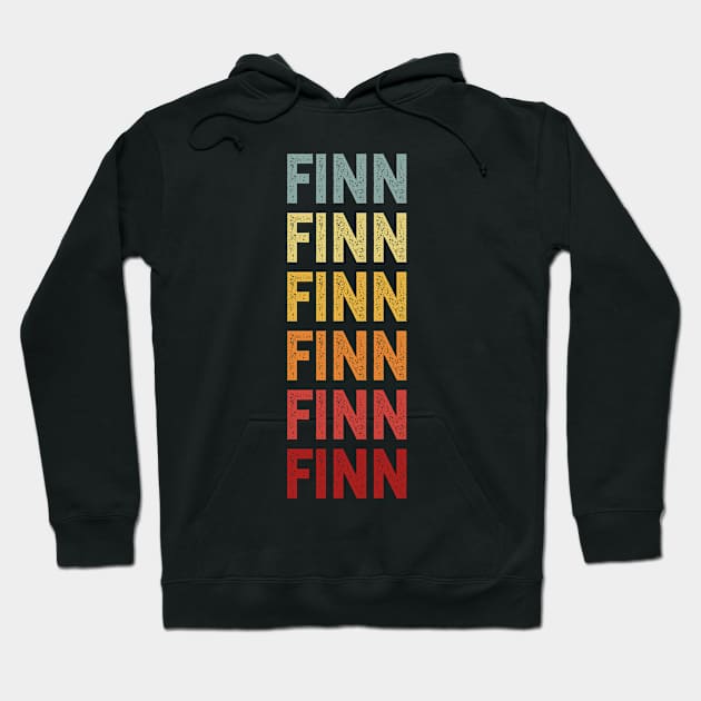 Finn Name Vintage Retro Gift Named Finn Hoodie by CoolDesignsDz